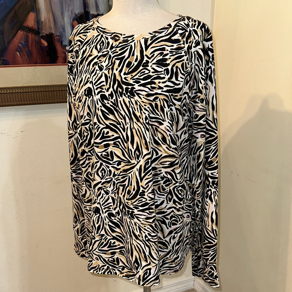 Lilly Pulitzer Zebra Print Top - Black and White